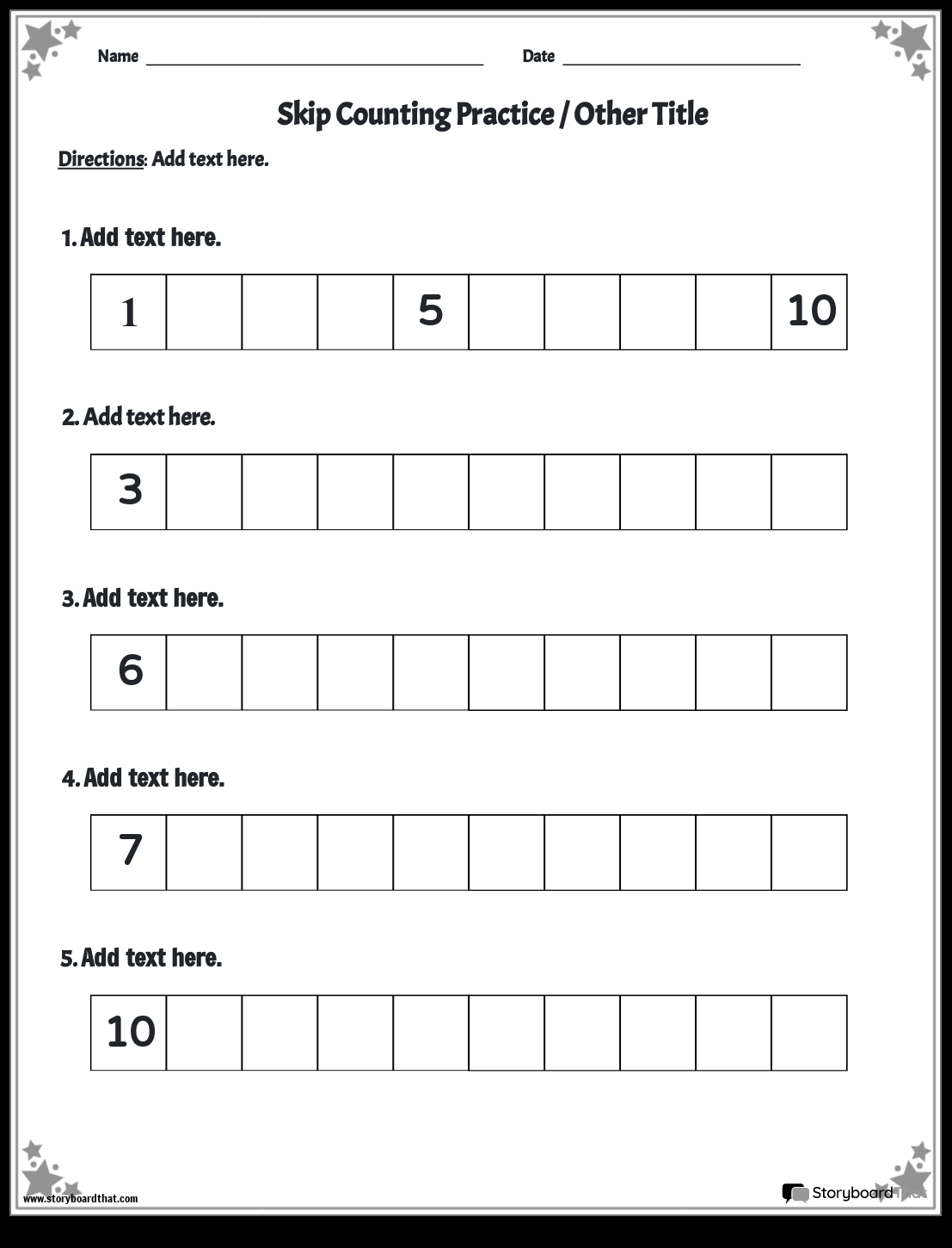 Storyboard That Free Skip Counting Worksheets Storyboard That Free Skip Counting Worksheets