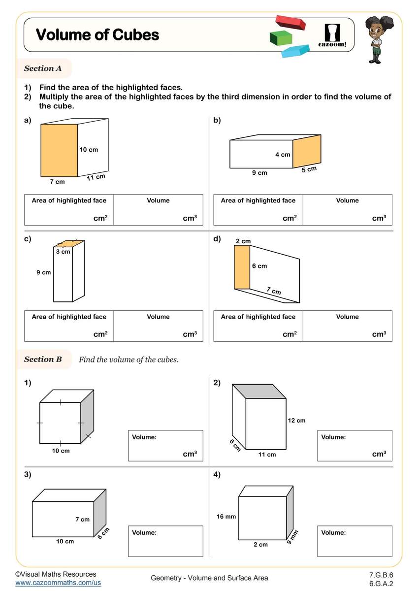 Surface Area And Volume Worksheets Printable PDF Worksheets Cazoom Math Surface Area And Volume Worksheets Printable PDF Worksheets Cazoom Math