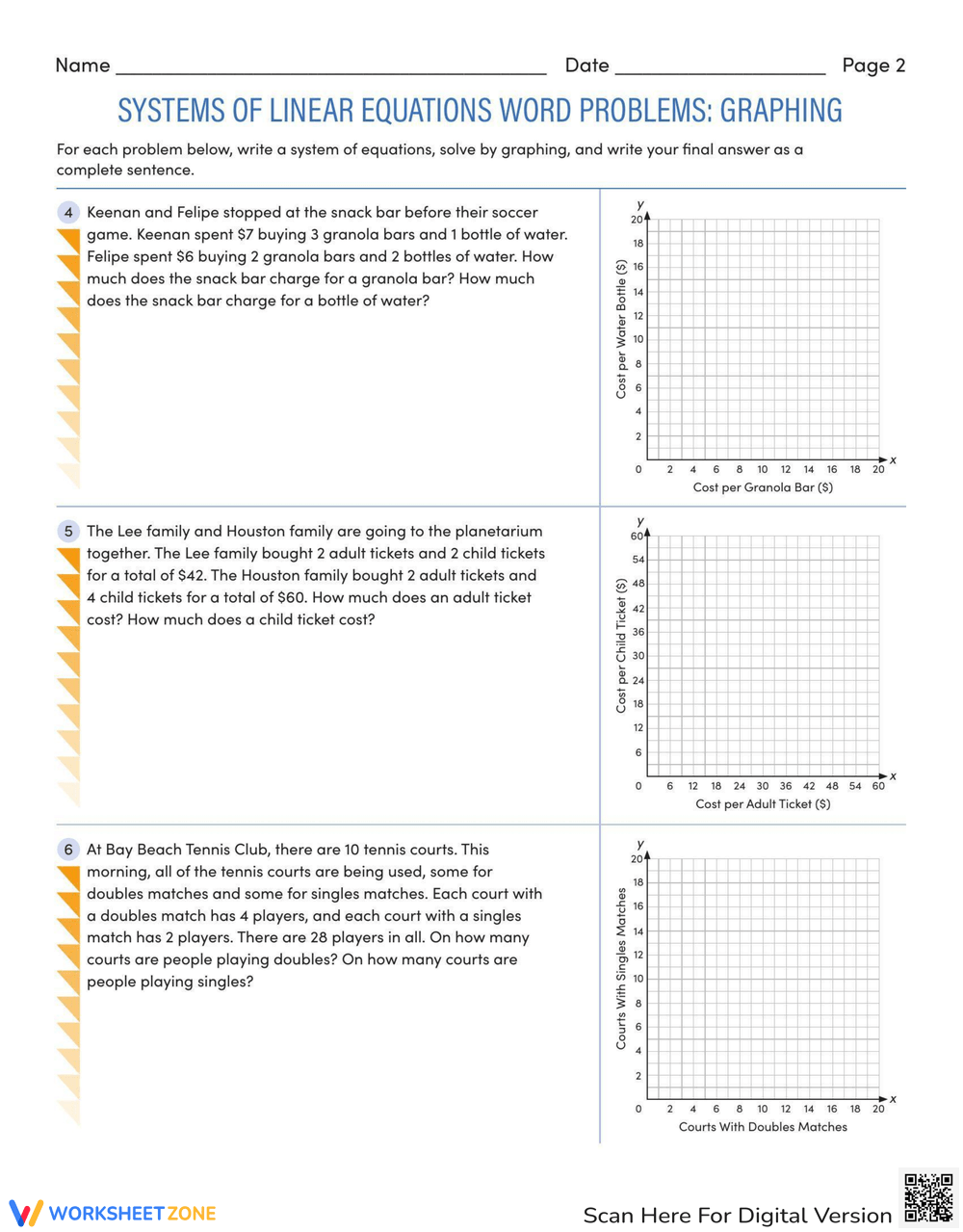 Systems Of Linear Equations Word Problems Graphing Worksheet Worksheets Library Linear Functions Y Mx Worksheet Printable PDF 8th Grade Algebra EEF Worksheet Cazoom Math