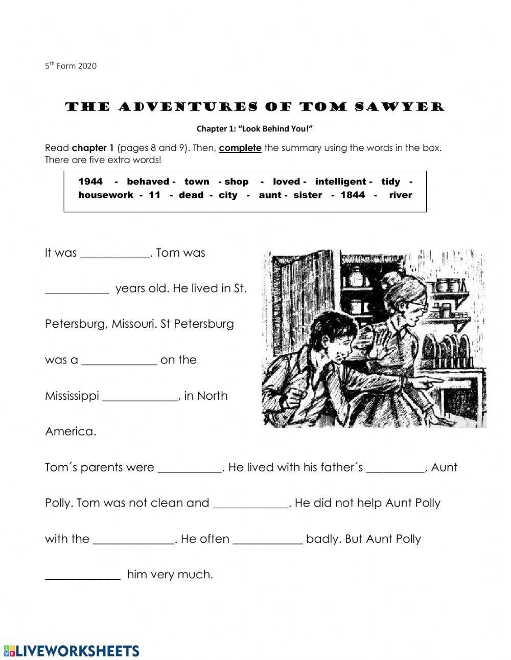 The Adventures Of Tom Sawyer Chapter 6 Worksheet Worksheets Library The Adventures Of Tom Sawyer Chapter 6 Worksheet Worksheets Library
