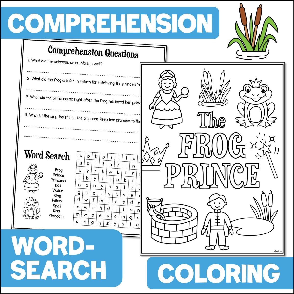The Frog Prince Activity Pack Homeschool Printables digital Download Etsy Israel