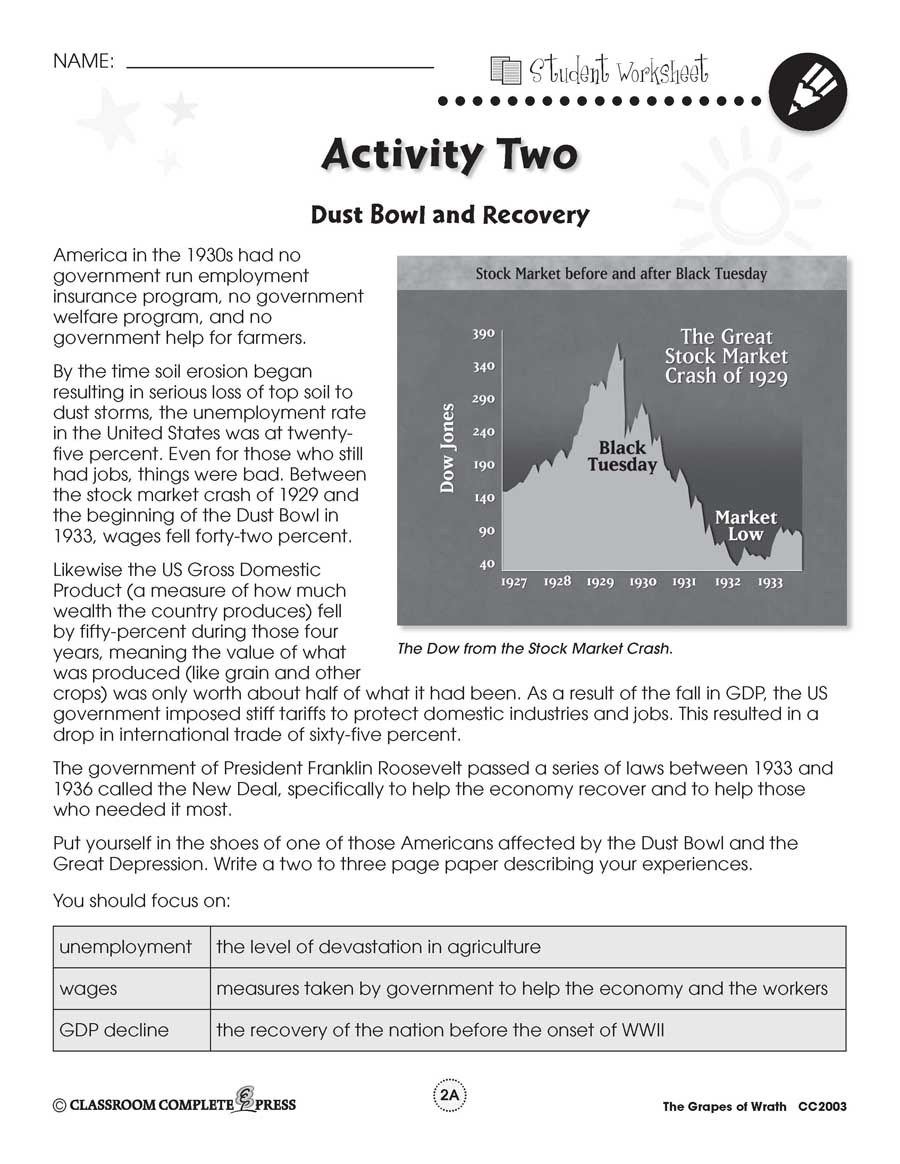 The Grapes Of Wrath Migration The Great Depression WORKSHEETS Worksheets Library
