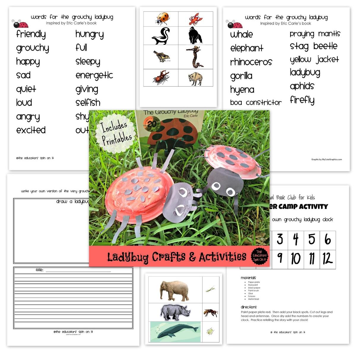 The Grouchy Ladybug Printables Set The Educators Spin On It The Grouchy Ladybug Printables Set The Educators Spin On It