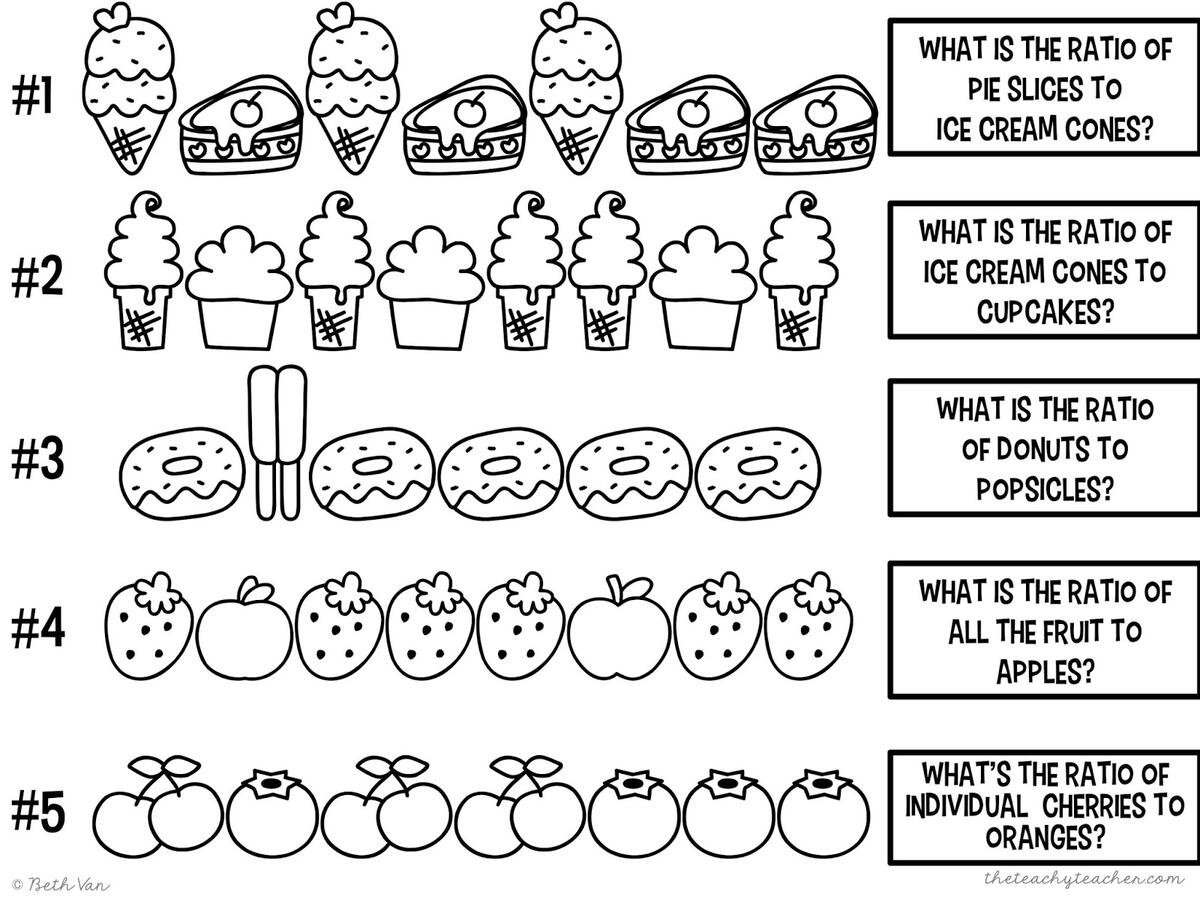 Ratio Problems Task Cards 6th Grade Classful