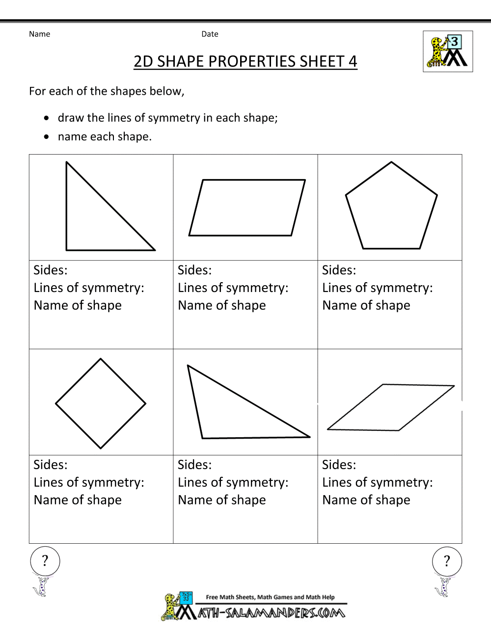 Third Grade Geometry Shapes