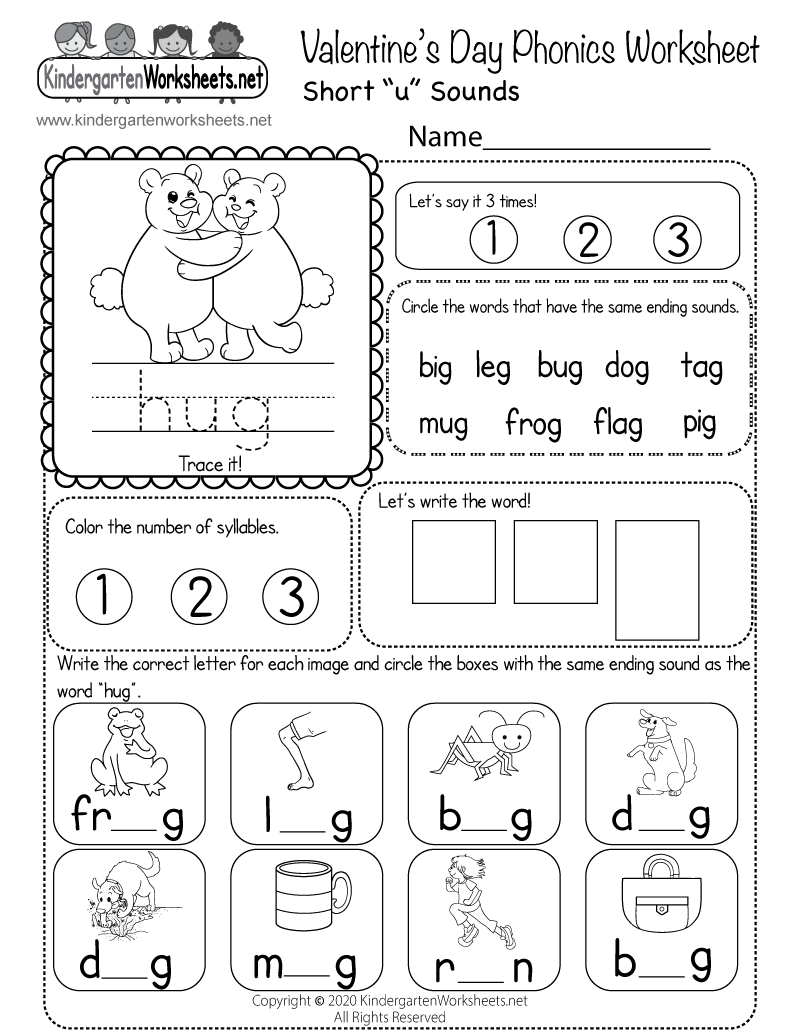 This Is One Of Our Free Phonics Worksheets You Can Download And Print It Right Now Https T Co 8s4qN2Almz ValentinesDay