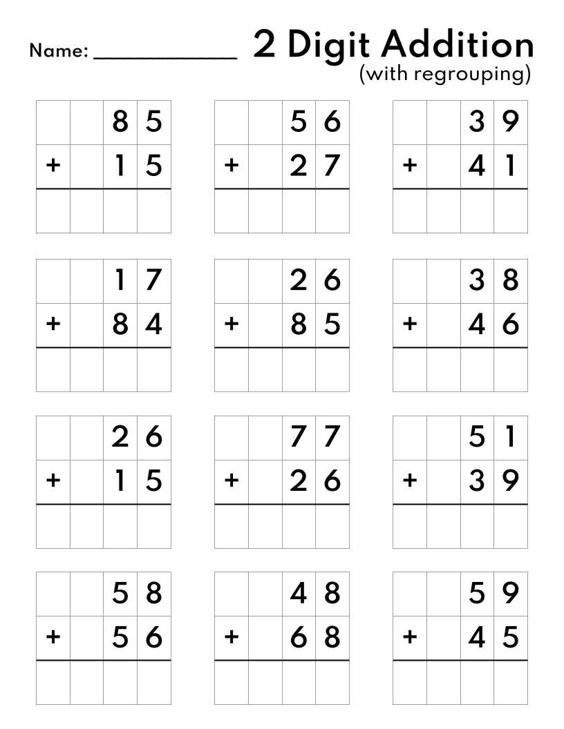 3 Digit Addition And Subtraction Worksheets With And Without Regrouping Made By Teachers
