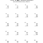Two Digit Subtraction Worksheets Printable Math Drills Free Printables Lettering SVG Files Tools Apps