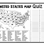 United States Map Quiz Worksheet USA Map Test W Practice Sheet US Map Quiz Made By Teachers