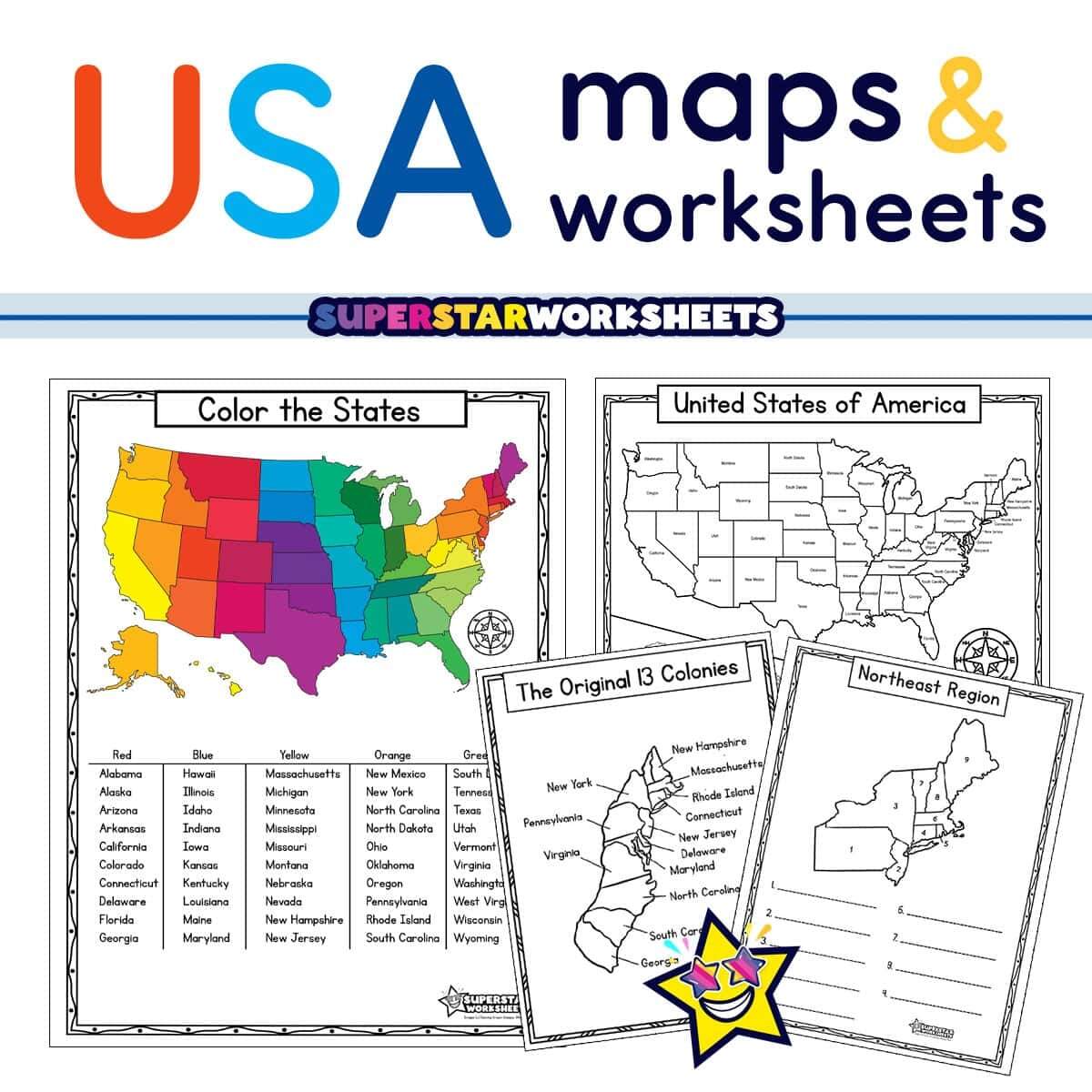 Label Southern States US Geography Worksheet Made By Teachers