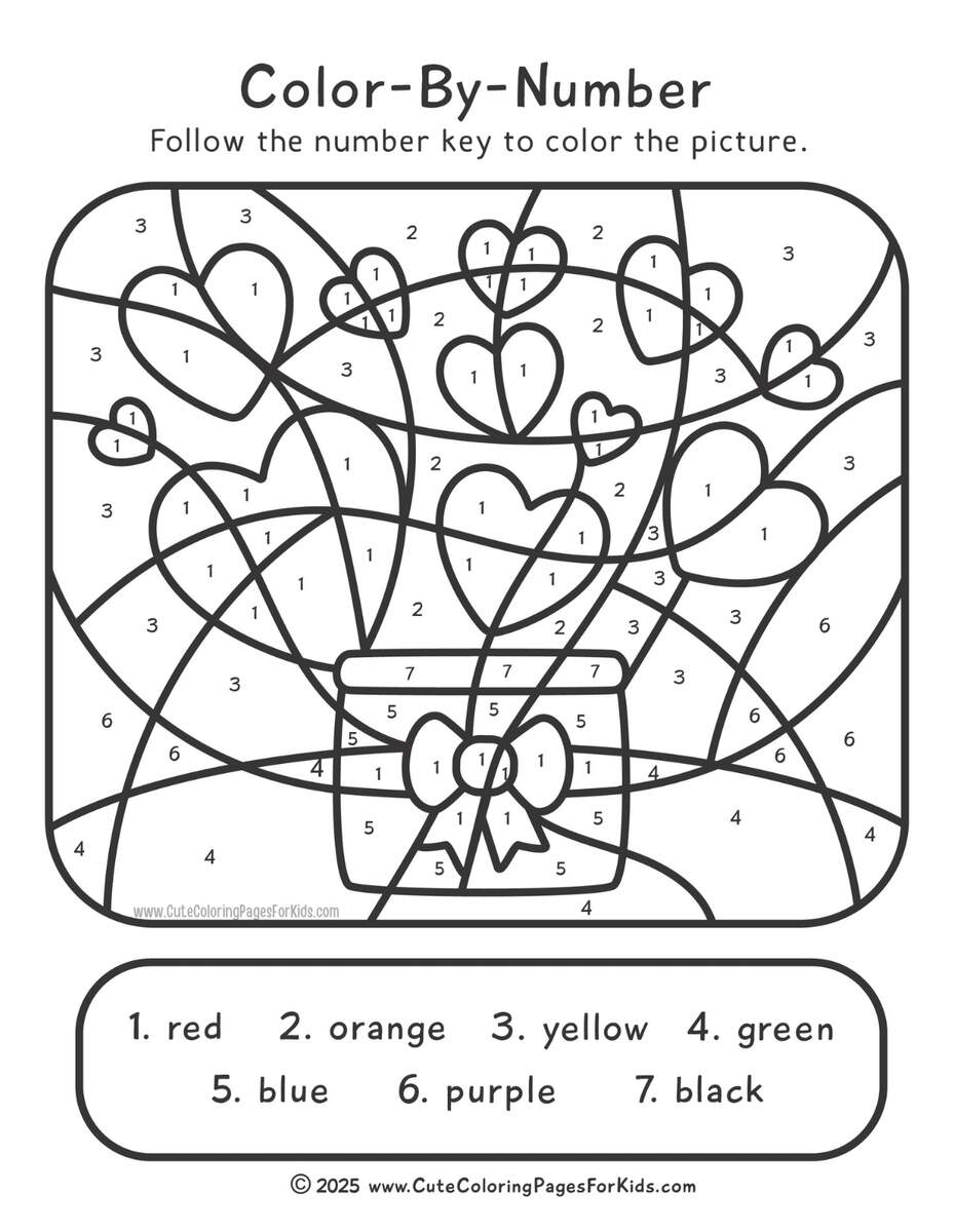 Valentine S Day Color By Number Printable Activity Sheets Cute Coloring Pages For Kids Valentine S Day Color By Number Printable Activity Sheets Cute Coloring Pages For Kids