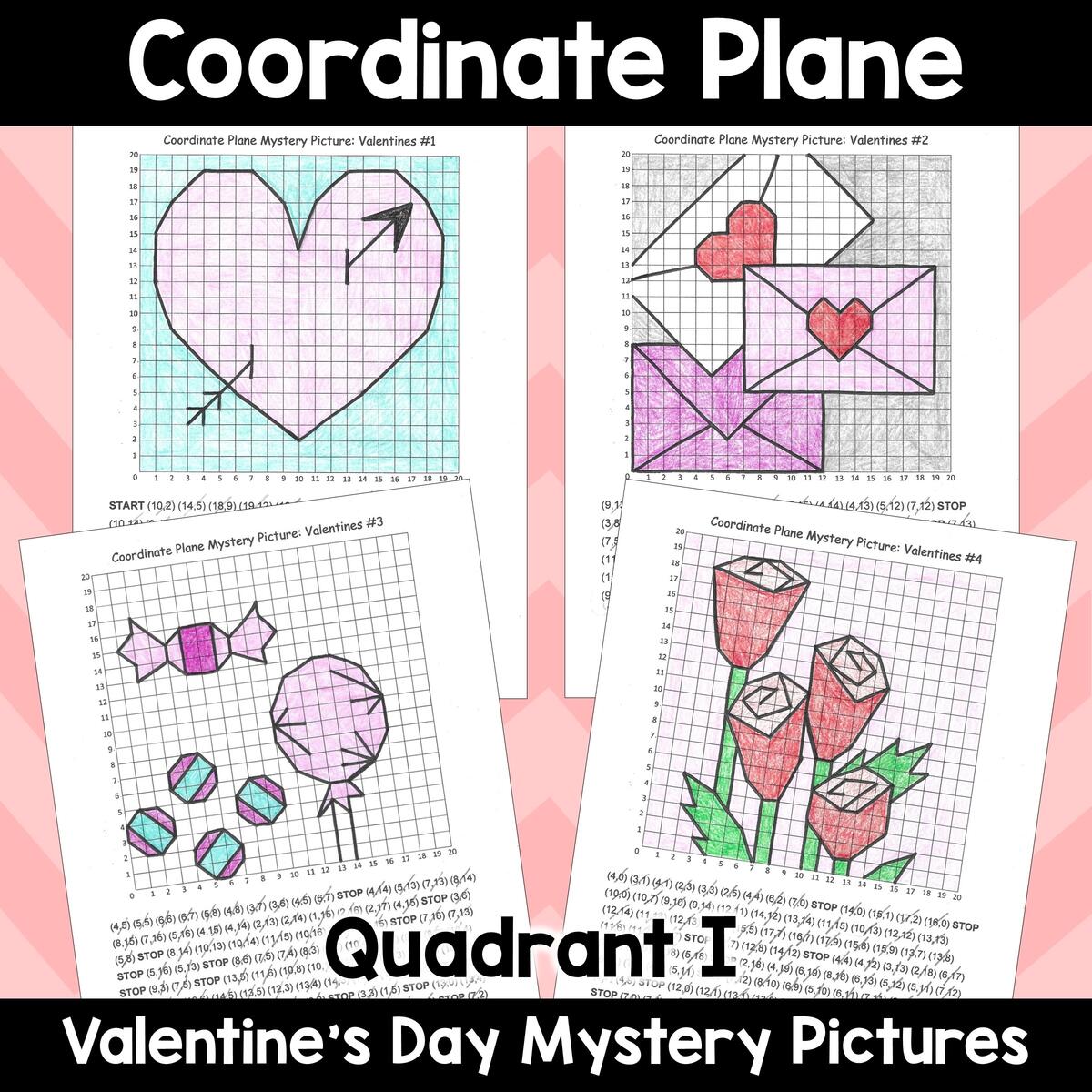 Valentines Day Bundle 1 Coordinate Plane Activity Kraus Math Worksheets Library