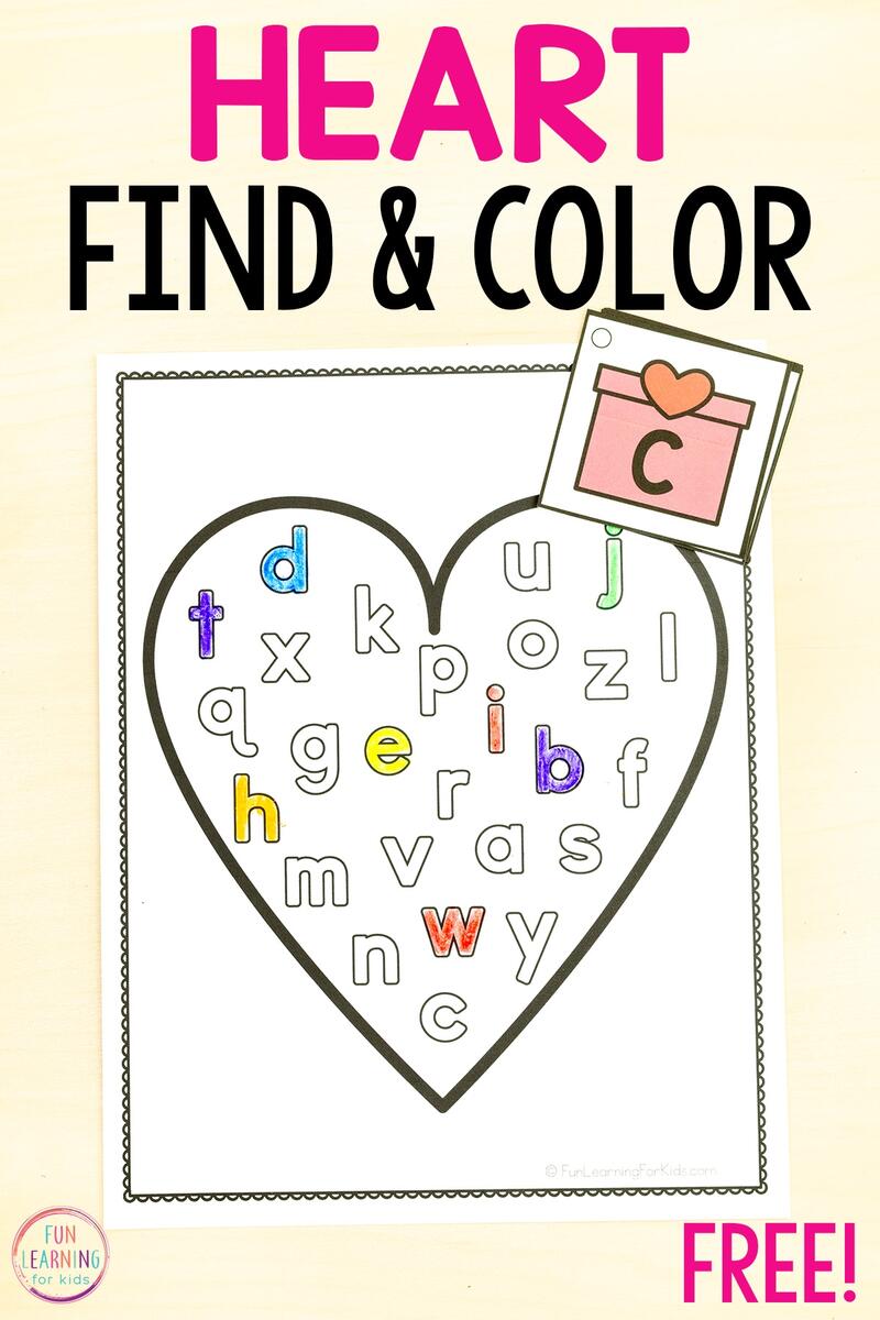 Valentine s Day Find And Color The Letter