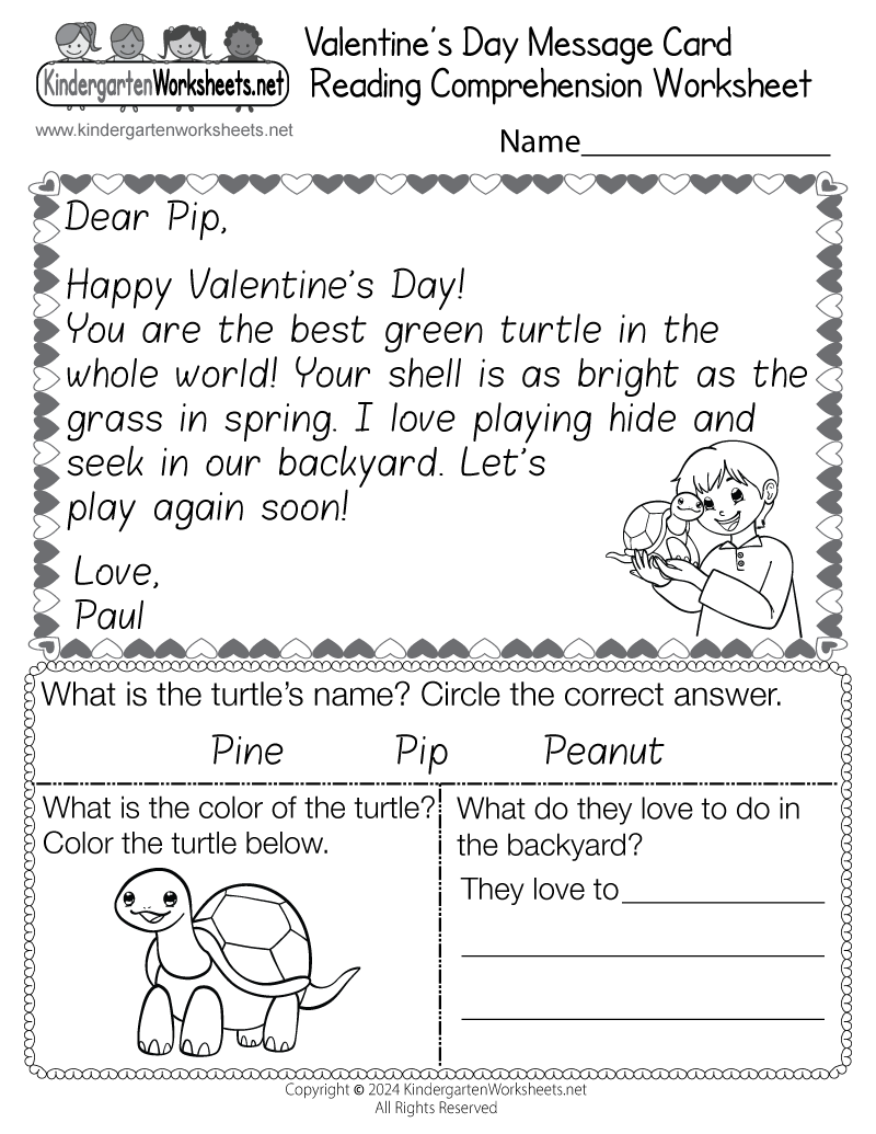 Valentine S Day Reading Comprehension Worksheet Free Printable Digital PDF Valentine S Day Reading Comprehension Worksheet Free Printable Digital PDF
