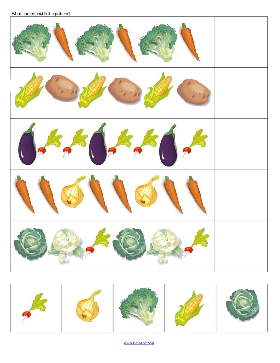 Vegetables Theme Activities And Printables For Preschool And Kindergarten KIDSPARKZ