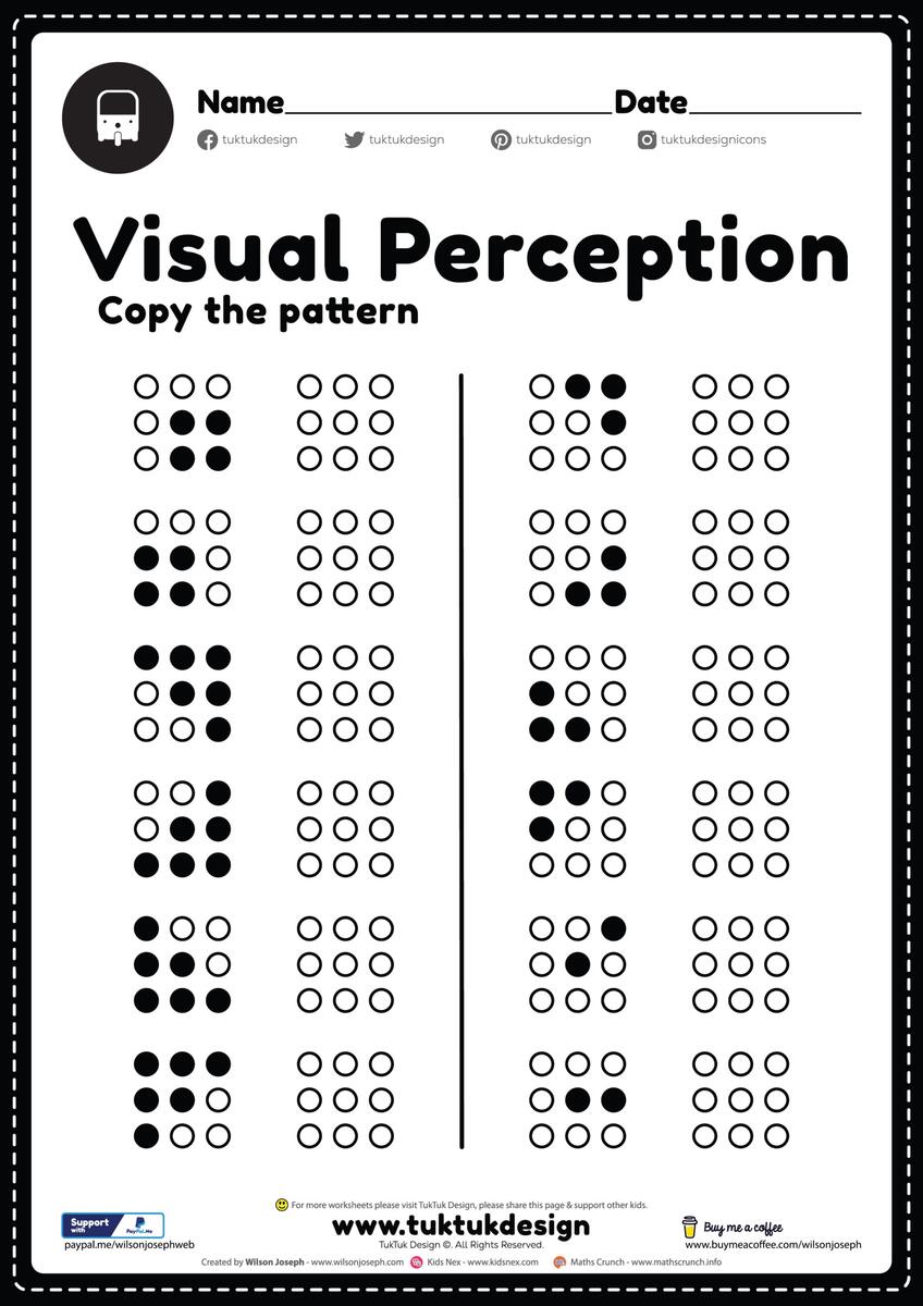 Visual Perceptual Activities Free Printable PDF For Kids Visual Perceptual Skills Worksheet Free Printable PDF