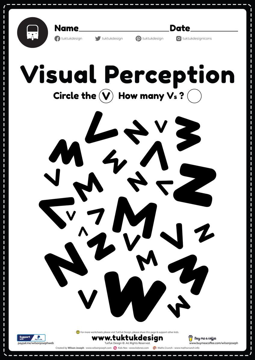 Visual Perceptual Skills Activity Free Printable PDF Visual Perceptual Skills Activity Free Printable PDF