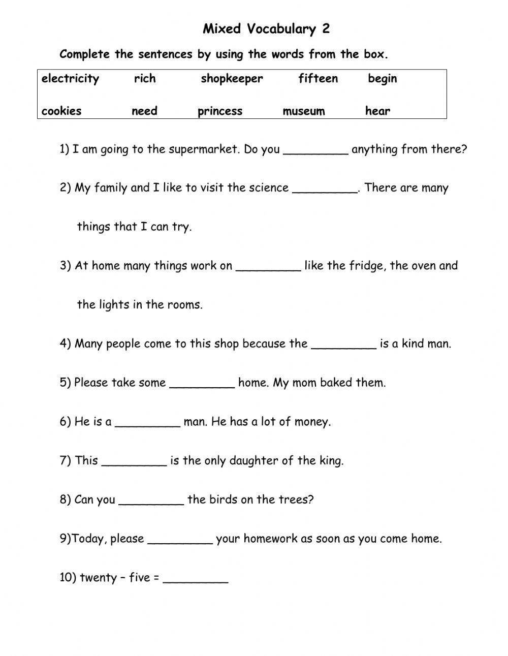 Vocabulary Online Exercise For Grade 6 Worksheets Library Vocabulary Online Exercise For Grade 6 Worksheets Library