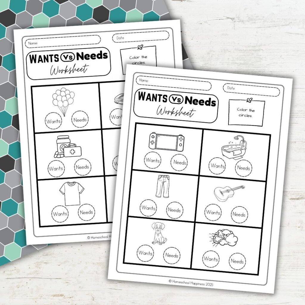 Wants Vs Needs Worksheets Free Printables For Kids