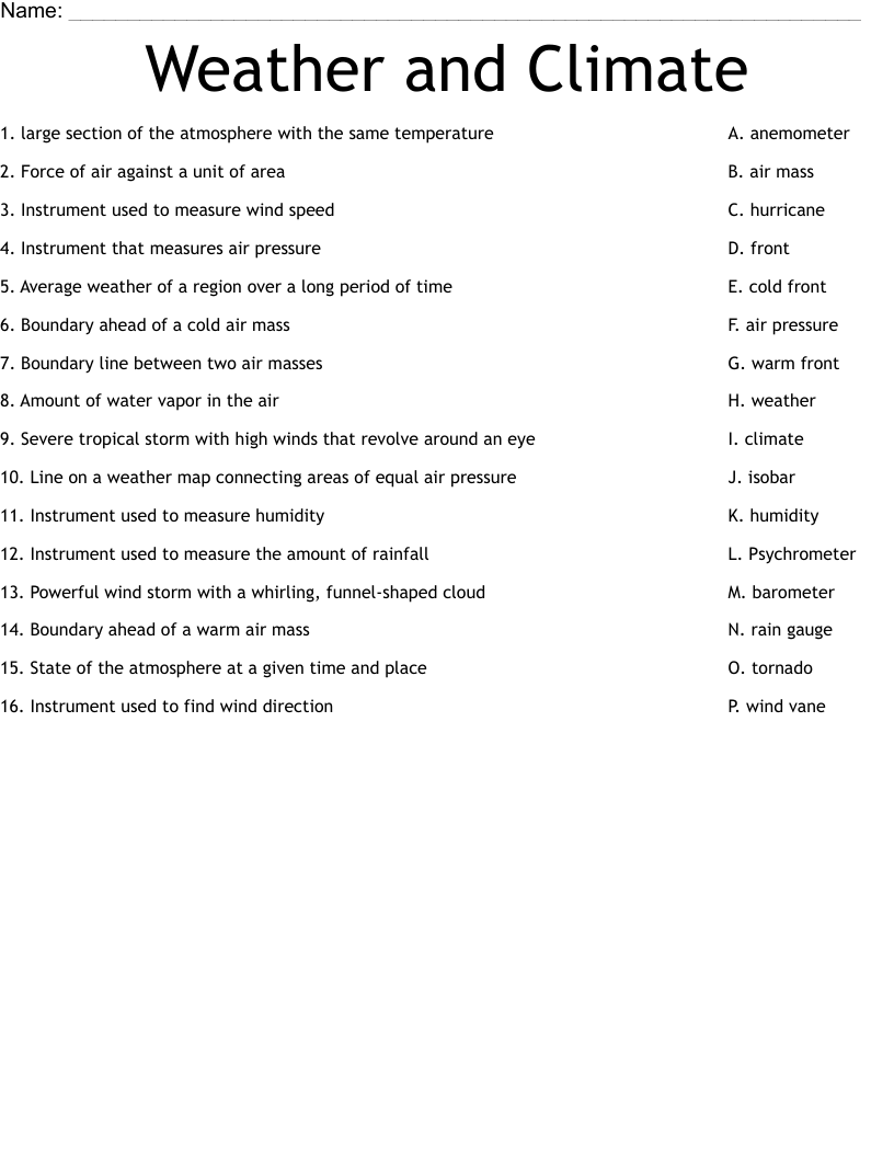 Weather And Climate Worksheet WordMint Worksheets Library Weather And Climate Worksheet WordMint Worksheets Library