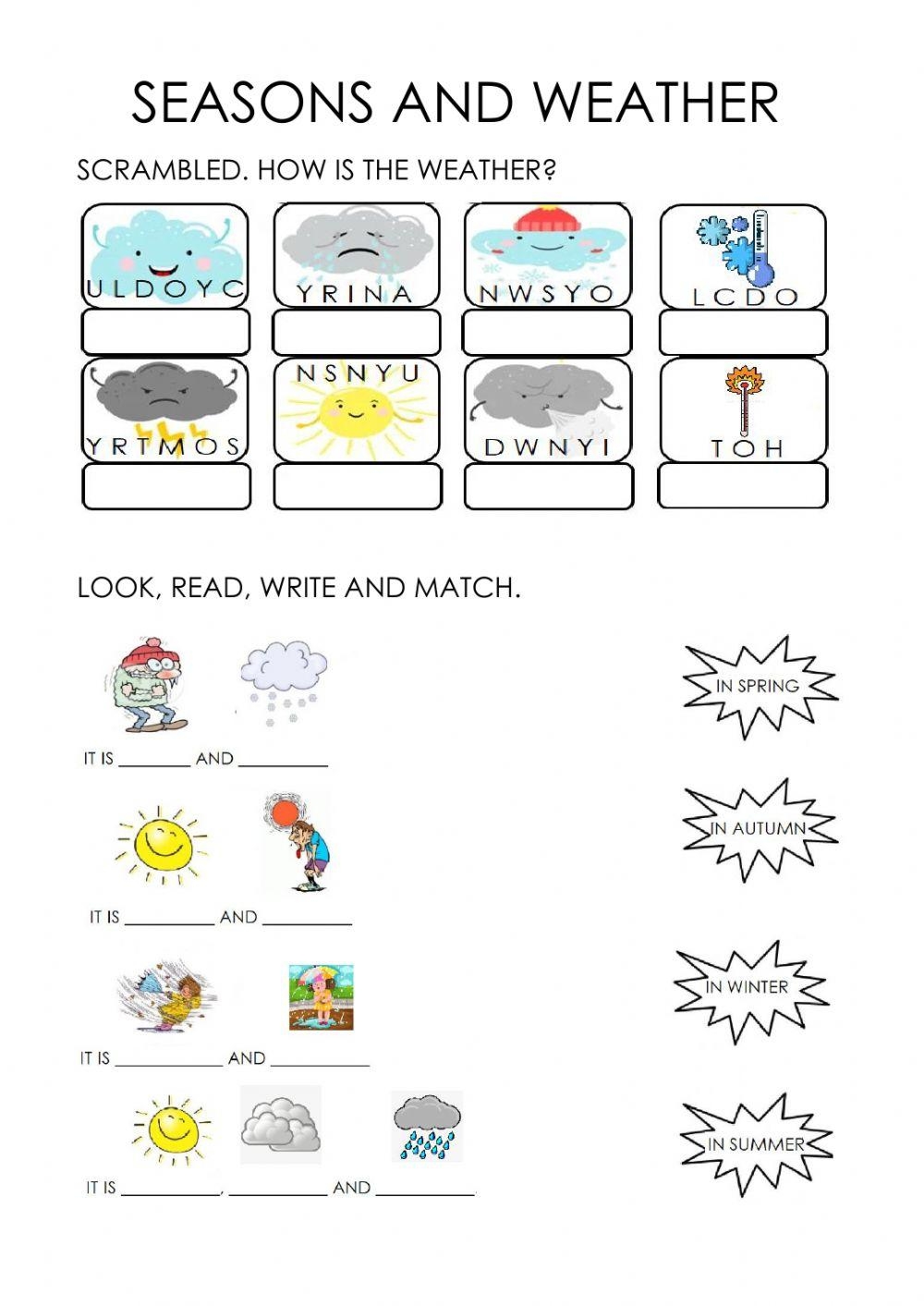 Weather And Seasons Activity For FIRST GRADE Worksheets Library Weather And Seasons Activity For FIRST GRADE Worksheets Library