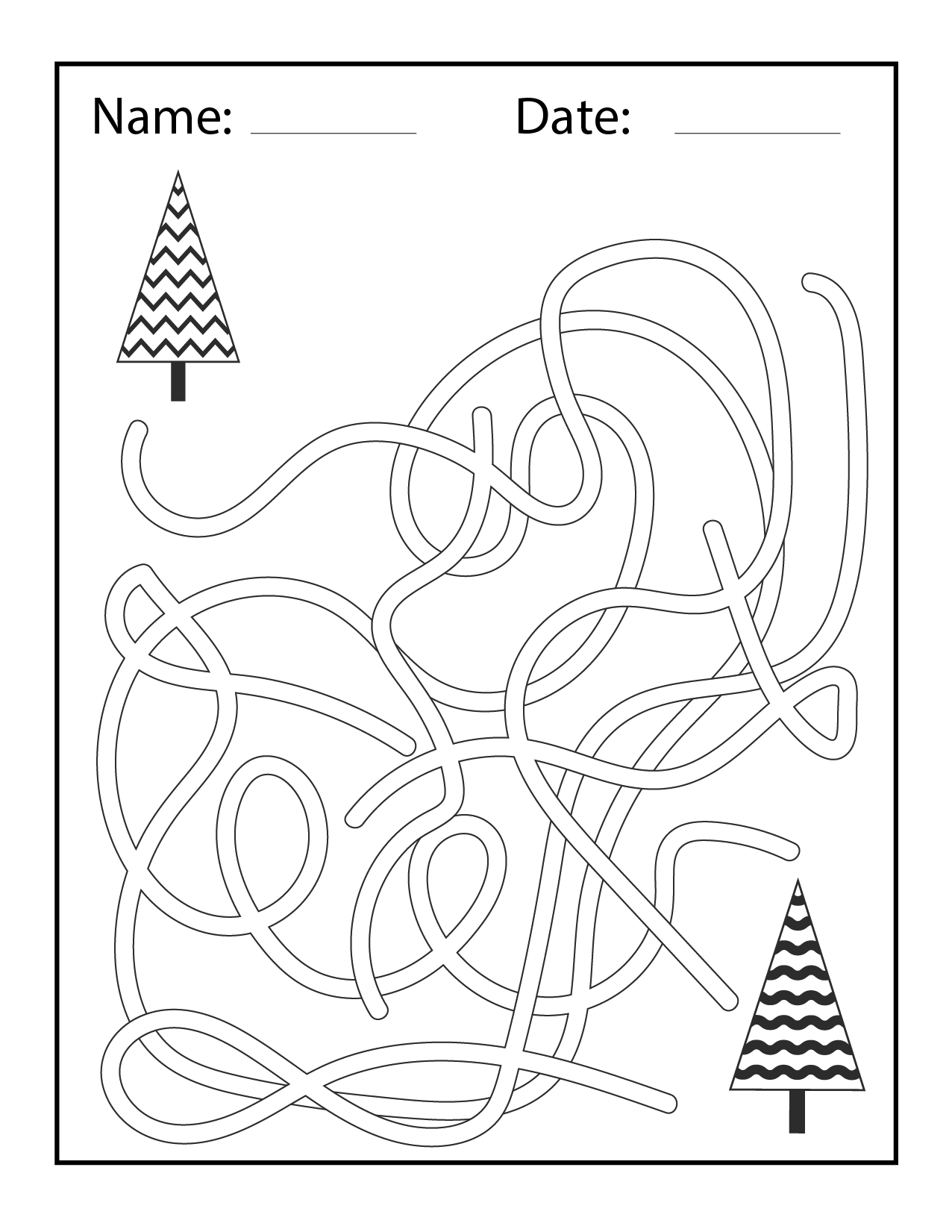 Winter Spaghetti Maze Activity Winter Activities Holiday Mazes Made By Teachers