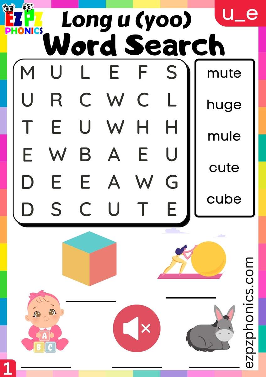 Free Printable Long U Worksheets For Teaching Learning Worksheets Library