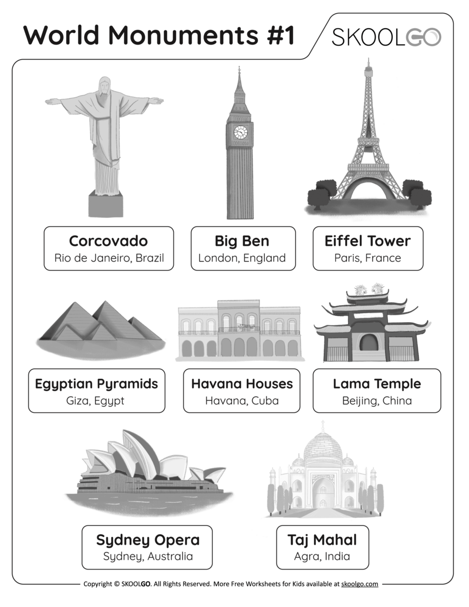 World Monuments 1 Free Worksheet SKOOLGO World Monuments 1 Free Worksheet SKOOLGO