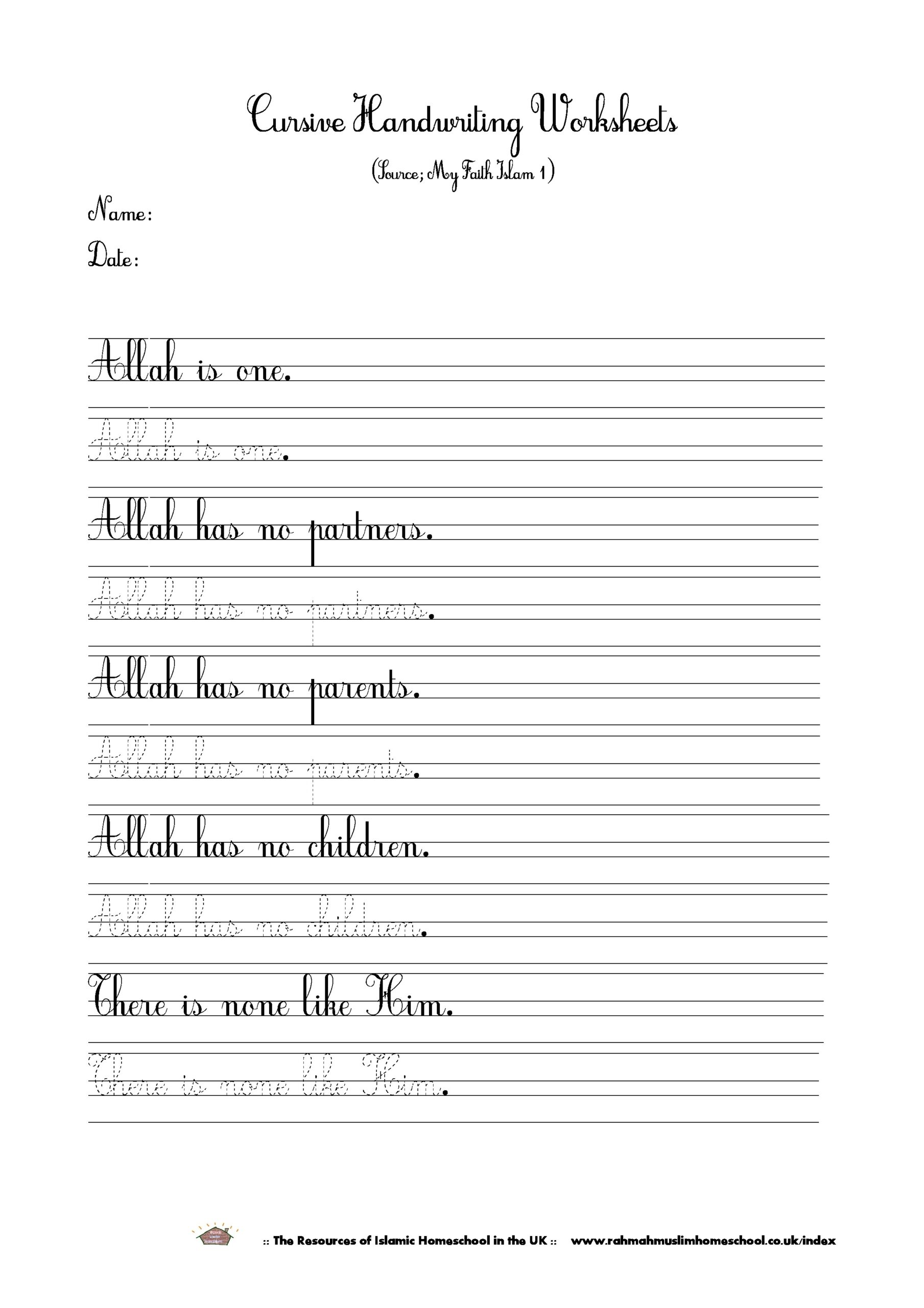 Year 6 Handwriting Worksheet Improve Penmanship Skills