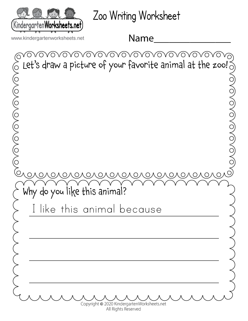 Let S Go To The Zoo Worksheet Color Cut Paste Super Simple